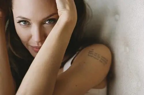 Angelina Jolie Men's Colored  Long Sleeve T-Shirt - idPoster.com