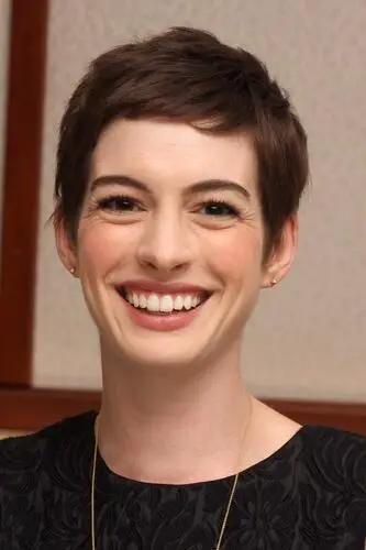 Anne Hathaway Women's Colored T-Shirt - idPoster.com