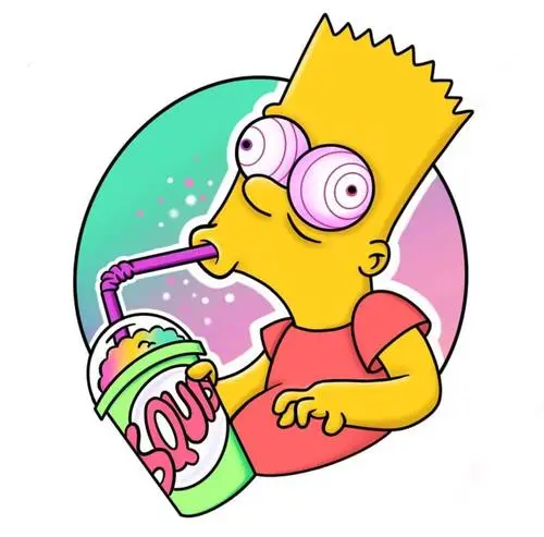 Bart Simpson White T-Shirt - idPoster.com