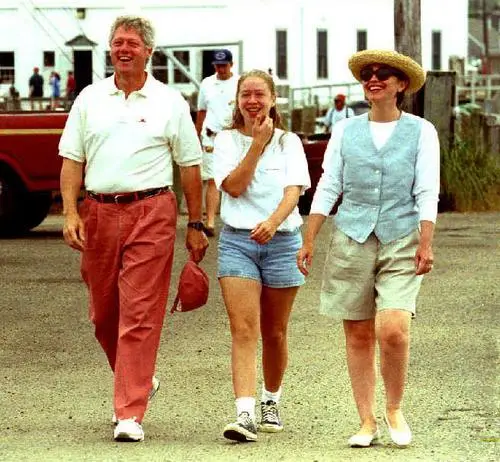 Bill Clinton Women's Colored  Long Sleeve T-Shirt - idPoster.com