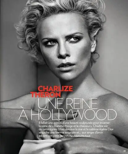 Charlize Theron Men's Colored T-Shirt - idPoster.com