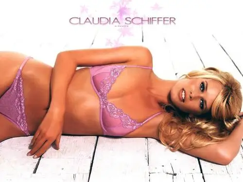 Claudia Schiffer White T-Shirt - idPoster.com