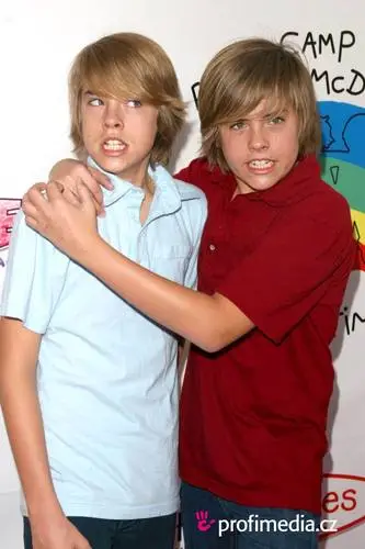 Cole and Dylan Sprouse White Tank-Top - idPoster.com