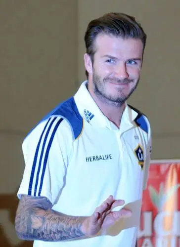 David Beckham White T-Shirt - idPoster.com