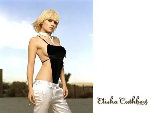Elisha Cuthbert White T-Shirt - idPoster.com