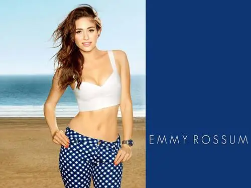 Emmy Rossum White Tank-Top - idPoster.com
