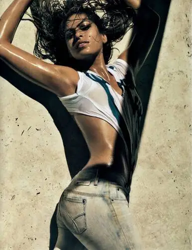Eva Mendes Women's Colored  Long Sleeve T-Shirt - idPoster.com