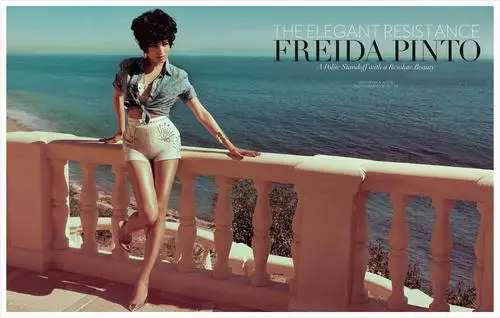 Freida Pinto White T-Shirt - idPoster.com