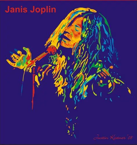 Janis Joplin White Tank-Top - idPoster.com