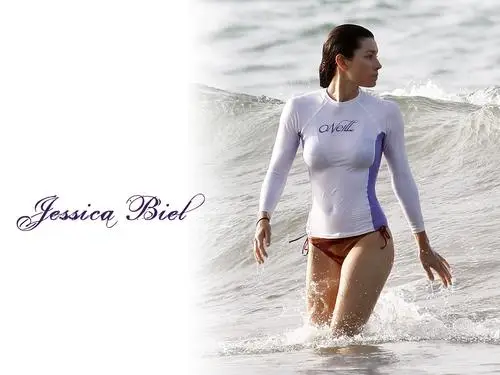 Jessica Biel Men's Colored  Long Sleeve T-Shirt - idPoster.com