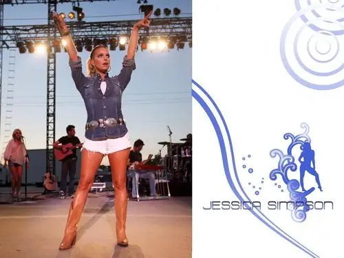 Jessica Simpson White T-Shirt - idPoster.com
