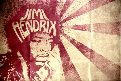 Jimi Hendrix Men's Colored  Long Sleeve T-Shirt - idPoster.com