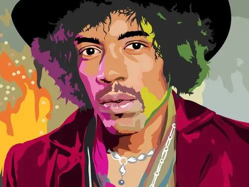 Jimi Hendrix Men's Colored T-Shirt - idPoster.com