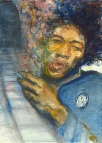 Jimi Hendrix White T-Shirt - idPoster.com