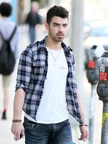 Joe Jonas Men's Colored  Long Sleeve T-Shirt - idPoster.com