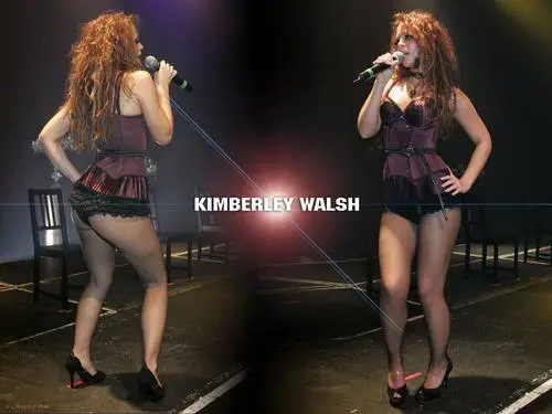 Kimberley Walsh White T-Shirt - idPoster.com