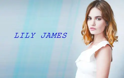 Lily James White Tank-Top - idPoster.com