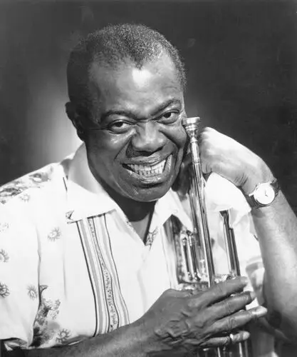 Louis Armstrong White Tank-Top - idPoster.com