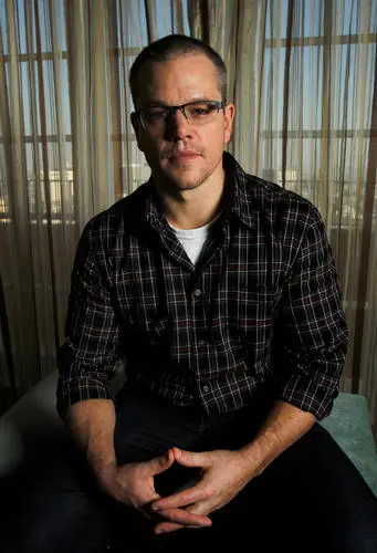 Matt Damon White Tank-Top - idPoster.com
