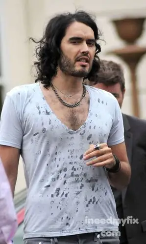 Russell Brand White Tank-Top - idPoster.com