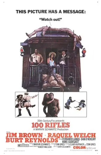 100 Rifles (1969) Women's Colored  Long Sleeve T-Shirt - idPoster.com