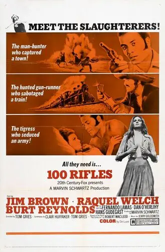 100 Rifles (1969) Women's Colored Hoodie - idPoster.com