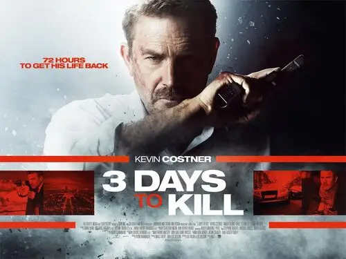 3 Days to Kill (2014) White T-Shirt - idPoster.com