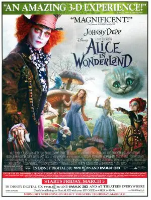 Alice in Wonderland (2010) Drawstring Backpack - idPoster.com