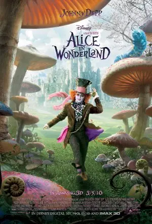 Alice in Wonderland (2010) White T-Shirt - idPoster.com