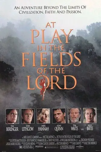 At Play in the Fields of the Lord (1991) Drawstring Backpack - idPoster.com