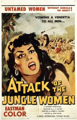 Attack of the Jungle Women (1959) Women's Colored Tank-Top - idPoster.com