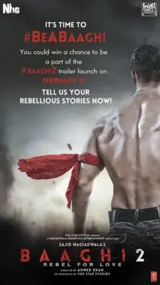Baaghi 2 (2018) White Tank-Top - idPoster.com