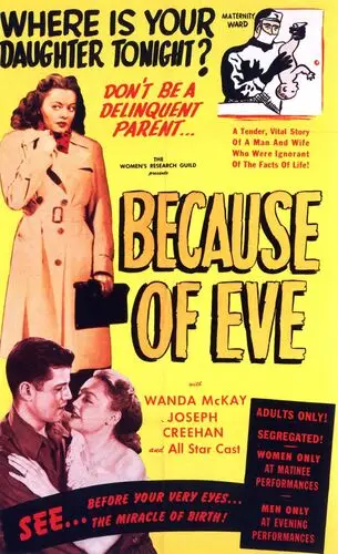Because of Eve (1948) Women's Colored Tank-Top - idPoster.com