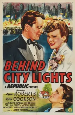 Behind City Lights (1945) Drawstring Backpack - idPoster.com