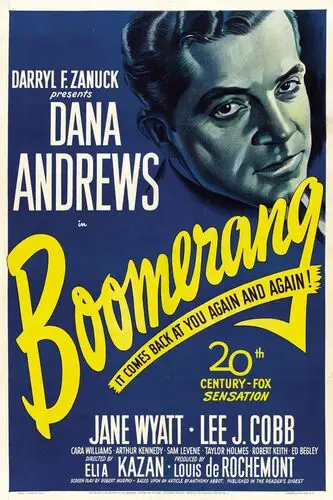 Boomerang (1947) Drawstring Backpack - idPoster.com