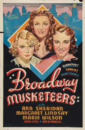 Broadway Musketeers (1938) Drawstring Backpack - idPoster.com