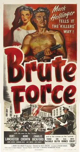 Brute Force (1947) Men's Colored  Long Sleeve T-Shirt - idPoster.com