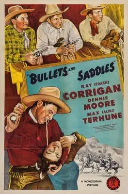 Bullets and Saddles (1943) White T-Shirt - idPoster.com