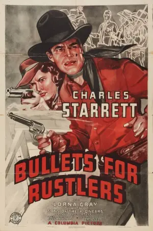 Bullets for Rustlers (1940) White T-Shirt - idPoster.com