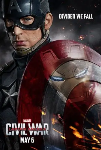 Captain America Civil War (2016) Men's Colored T-Shirt - idPoster.com
