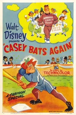 Casey Bats Again (1954) Women's Colored  Long Sleeve T-Shirt - idPoster.com