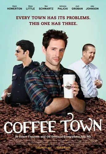 Coffee Town (2013) Men's Colored T-Shirt - idPoster.com