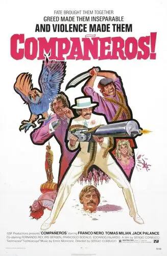 Companeros (1972) Women's Colored T-Shirt - idPoster.com