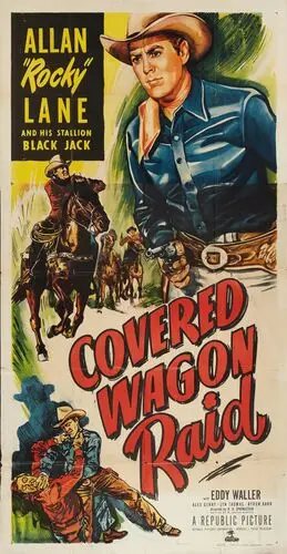 Covered Wagon Raid (1950) Women's Colored  Long Sleeve T-Shirt - idPoster.com