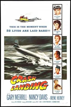 Crash Landing (1958) Women's Colored  Long Sleeve T-Shirt - idPoster.com