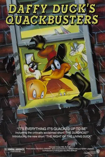 Daffy Duck's Quackbusters (1988) Men's Colored  Long Sleeve T-Shirt - idPoster.com