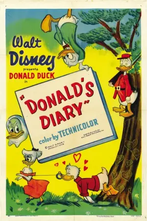Donald's Diary (1954) Women's Colored T-Shirt - idPoster.com