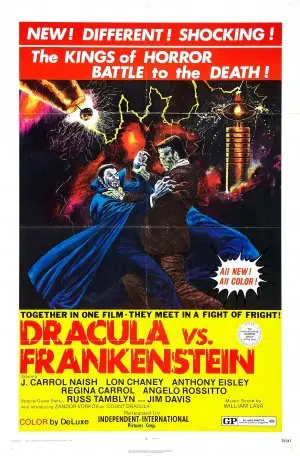 Dracula Vs. Frankenstein (1971) White T-Shirt - idPoster.com