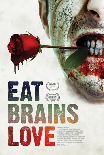 Eat, Brains, Love (2019) White Tank-Top - idPoster.com