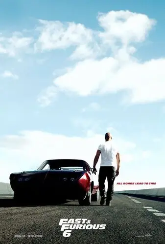 Fast n Furious 6 (2013) White T-Shirt - idPoster.com